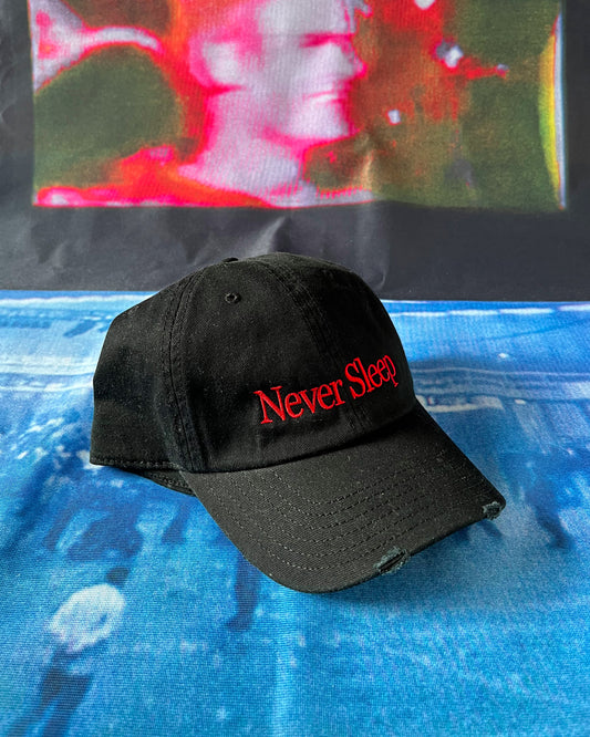 Never Sleep embroidery cap