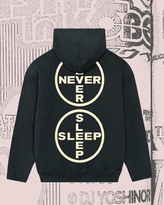 Never Sleep Logo - Black hoodie