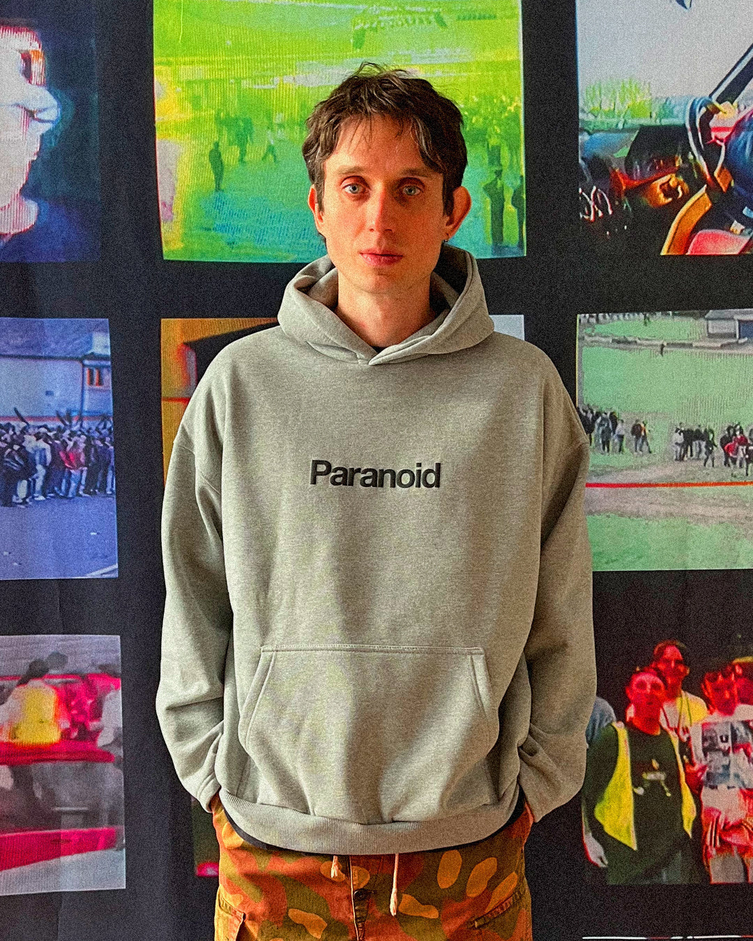 Paranoid grey melange hoodie